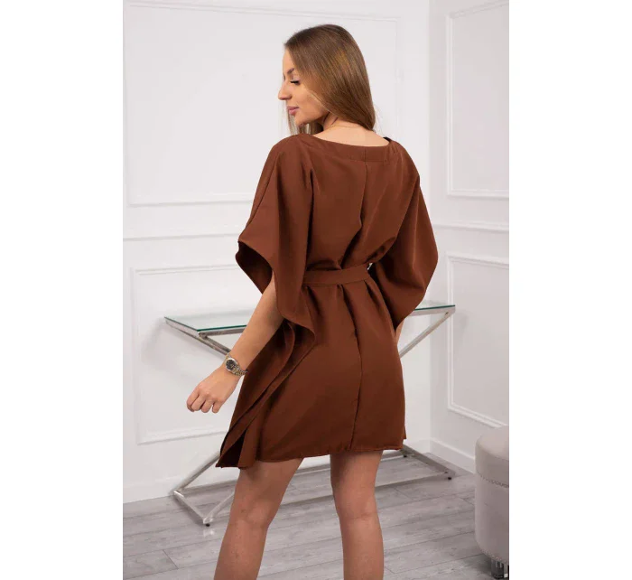 Oversize hnědé netopýří šaty