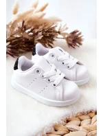 Dětské Tenisky Bíle-Cerné Glossy Dětské Tenisky Bíle-Cerné Glossy