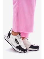 Dámské Sportovní Boty Na Platformě Big Star RR274A223 HI-POLY SYSTEM Bílá-Černá Dámské Sportovní Boty Na Platformě Big Star RR274A223 HI-POLY SYSTEM Bílá-Černá