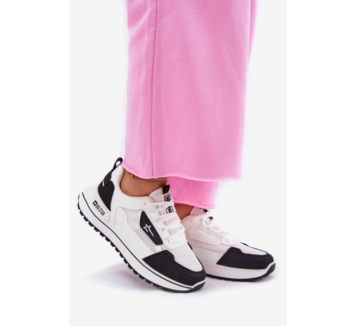 Dámské Sportovní Boty Na Platformě Big Star RR274A223 HI-POLY SYSTEM Bílá-Černá Dámské Sportovní Boty Na Platformě Big Star RR274A223 HI-POLY SYSTEM Bílá-Černá