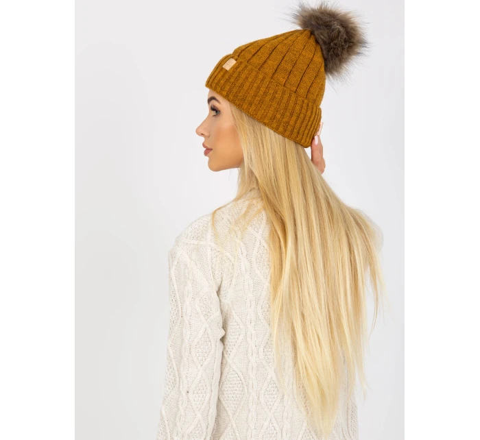 Dámská čepice JK CZ 8.71 tmavě žlutá