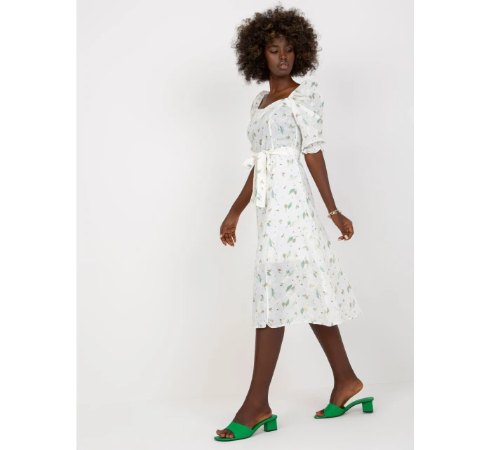 Dámské šaty LK SK 508964 bílé a zelené