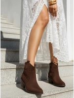 Dámské hnědé boty FashionStreet ZY1356