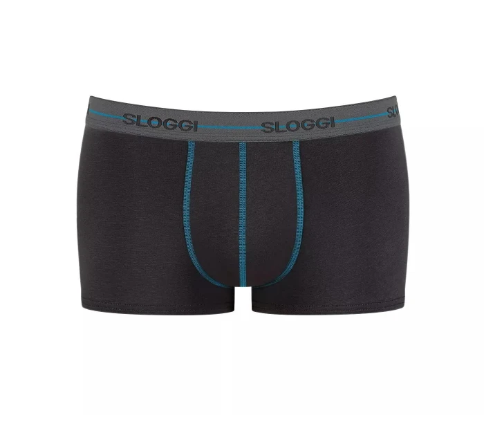 Pánské boxerky Start Hipster C2P box - BROWN - LIGHT COMBINATION - šedá- černá M003 - SLOGGI Pánské boxerky Start Hipster C2P box - BROWN - LIGHT COMBINATION - šedá- černá M003 - SLOGGI