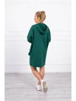 Šaty s kapucí tmavě zelené Šaty s kapucí tmavě zelené