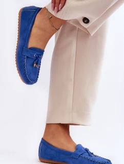 Klasické semišové mokasíny Modre Good Time