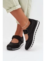 Sportovní dámské polobotky na suchý zip Černé model 22026554 - EVENTO