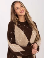 Sweter MI SW model 21782469 brązowy - FPrice Sweter MI SW model 21782469 brązowy - FPrice