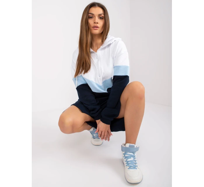 Šaty RV SK 7462.00 tmavě modrá a bílá