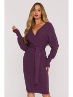 Svetrové šaty s výstřihem heather model 21484550 - Moe Svetrové šaty s výstřihem heather model 21484550 - Moe