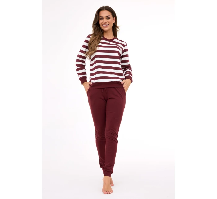 Dámské pyžamo MOLLY 3 635/468 Bordó s ecru - Cornette