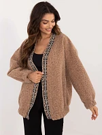 Dámský svetr / kabátek DHJ NA A8500.11P Hnědá melanž - FPrice