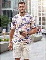 FashionStreet pánské béžové moro tričko RX5589