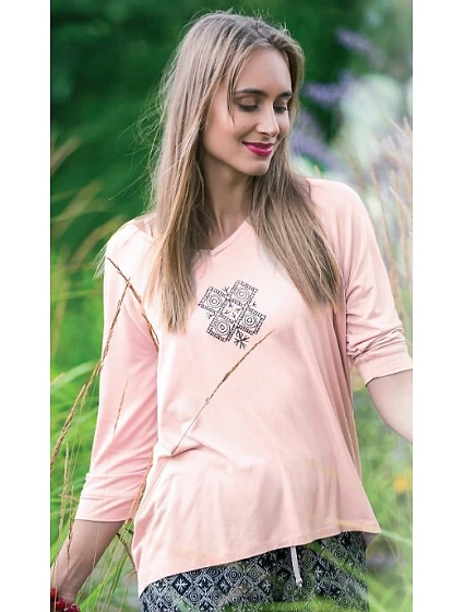 Klíč LNS 731 A26 3/4 S-XL dámské pyžamo Klíč LNS 731 A26 3/4 S-XL dámské pyžamo