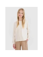 Dívčí oversize hladký rukáv s dlouhým rukávem 4F 4FJWSS25TLONF377-12S