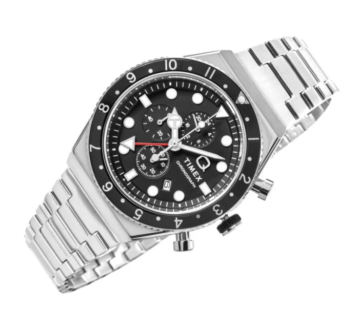 Pánské hodinky TIMEX Q Timex 3-Time Zone Chronograph TW2V69800 + BOX Pánské hodinky TIMEX Q Timex 3-Time Zone Chronograph TW2V69800 + BOX