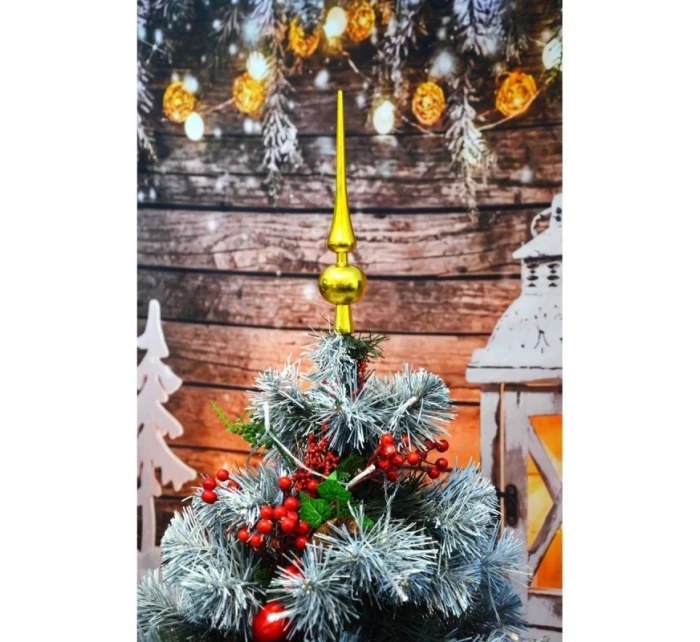 VÝŠKA VRCHOLU VÁNOČNÍHO STROMKU 25 CM ZLATÁ