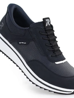 Dámské vysoké boty model 21948533 v tmavě modré barvě - Rieker