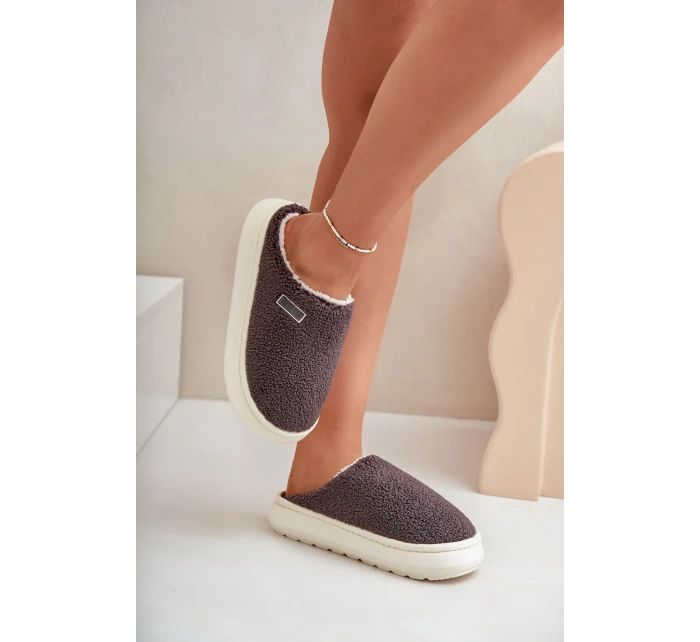 Zateplené Pantofle Na Silné Podešvi Big Star MM274134 Tmavě Šedé Zateplené Pantofle Na Silné Podešvi Big Star MM274134 Tmavě Šedé