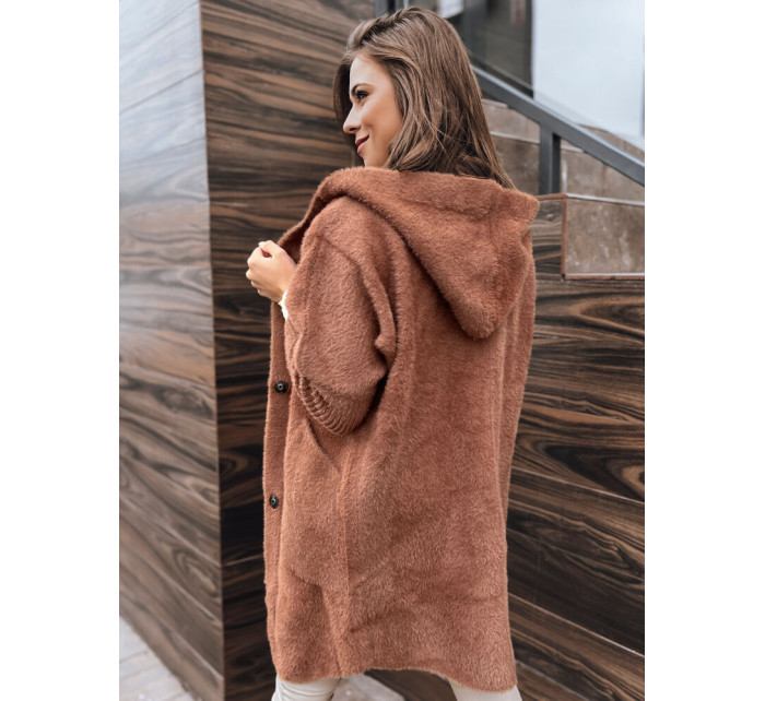 Dámský kabát z alpaky RITA brown Dstreet NY0652