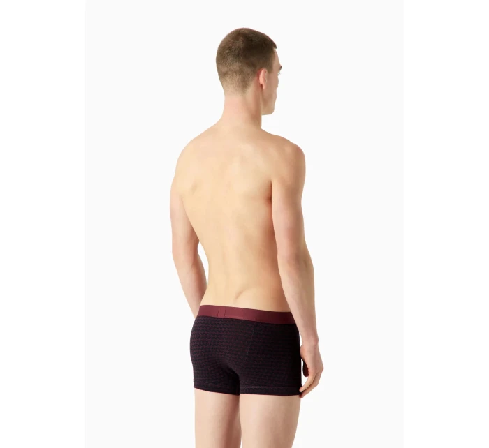 Pánské boxerky 2PACK  vínové s potiskem  model 19009212 - Emporio Armani