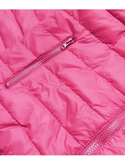 Lehká růžová prošívaná dámská bunda model 17987584 - J.STYLE Lehká růžová prošívaná dámská bunda model 17987584 - J.STYLE