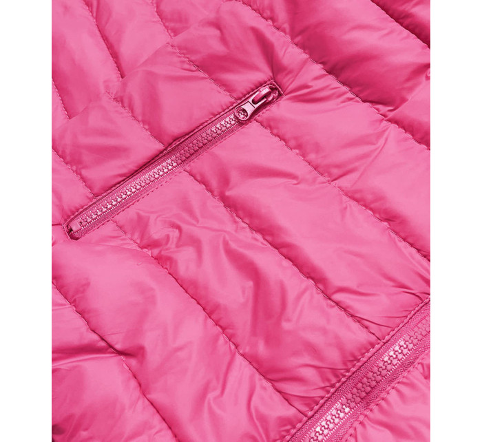 Lehká růžová prošívaná dámská bunda (58M23037-46)