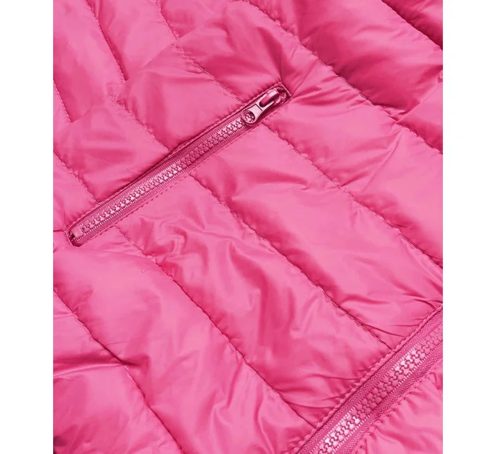 Lehká růžová prošívaná dámská bunda (58M23037-46)