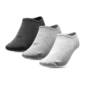 Ponožky 4F H4L22-SOD301 cool light grey/grey melange