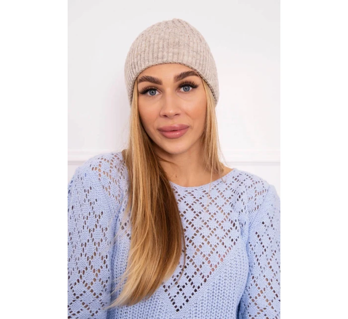 Tenká čepice Grace model 18750315 světle béžová - K-Fashion