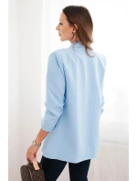 Dámská sako bez zapínání s podšívkou S/M modrá