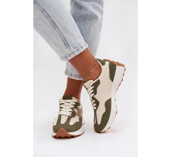 Dámské sportovní boty na platformě Zelená model 21919440 - Boto