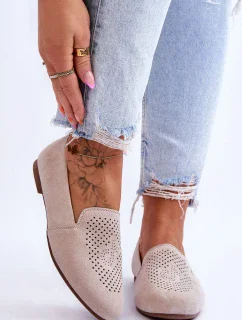 Semišové pohodlné mokasíny Béžove Giovana