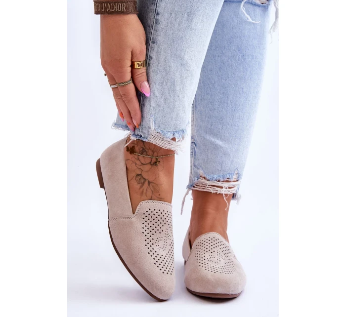 Semišové pohodlné mokasíny Béžove Giovana Semišové pohodlné mokasíny Béžove Giovana