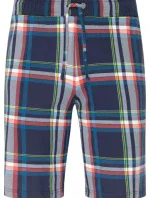 Pánské bermudy 500791 B91 modročervené káro - Jockey