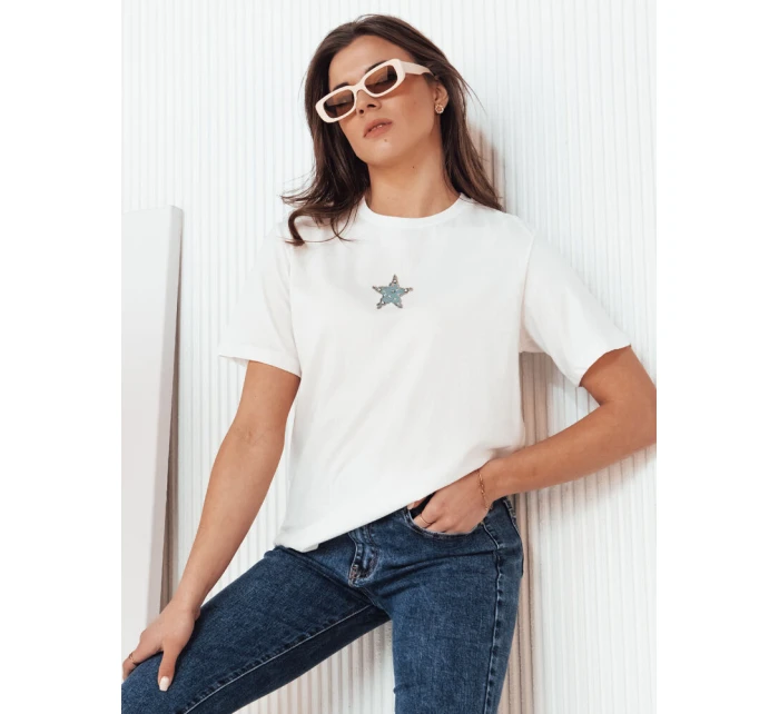 Dámské tričko STAR POWDER ecru FashionStreet RY2257