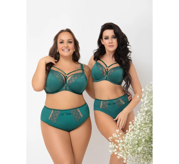 Gorsenia B004 Kasja Brazilské kalhotky Zelená S-2XL