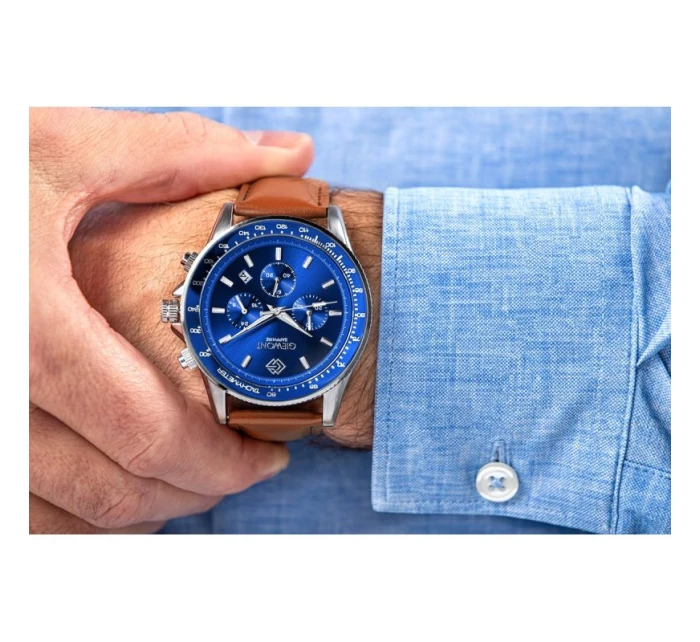 Pánské hodinky Chronograph Sapphire Brown and Blue model 21807581 - Giewont Pánské hodinky Chronograph Sapphire Brown and Blue model 21807581 - Giewont