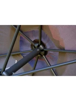 ZAHRADNÍ SLUNEČNÍK 300 CM SKLÁDACÍ ŠEDÝ