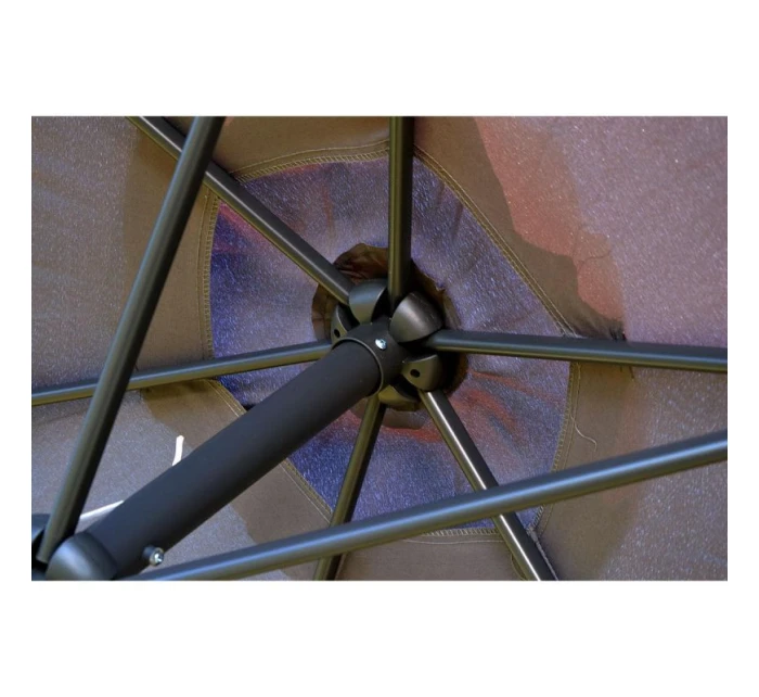 ZAHRADNÍ SLUNEČNÍK 300 CM SKLÁDACÍ ŠEDÝ