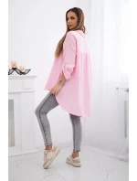 Bavlněná mušelínová košile světle růžová Bavlněná mušelínová košile světle růžová