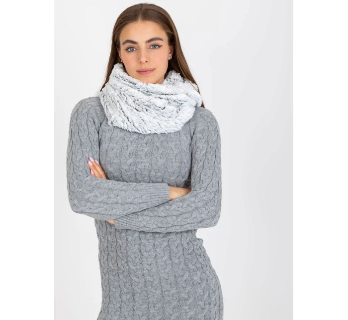 Tunelová šála AT KM model 21370637 bílá a černá - FPrice Tunelová šála AT KM model 21370637 bílá a černá - FPrice