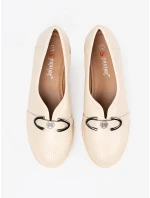 Zajímavé  polobotky dámské hnědé na klínku