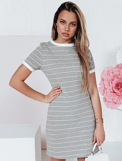 Dámské mini pruhované šaty FITLINES šedé FashionStreet EY2580