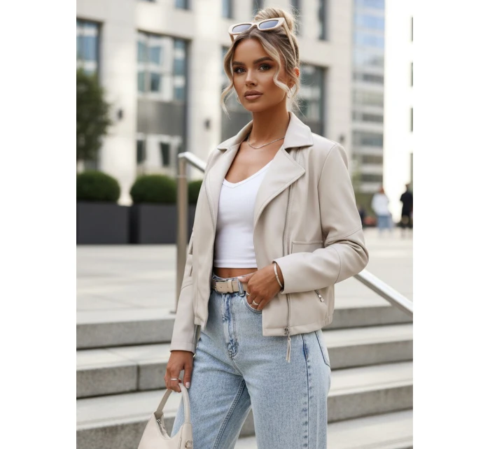 FashionStreet dámské krátké kožené boty Ramones light beige TY5630