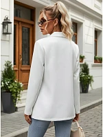 Dámské elegantní sako rozepínací bílé FashionStreet PY0143