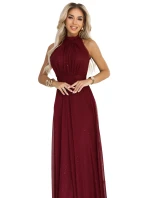 dlouhé šaty s  a elegantní  vínová barva model 21417004 - numoco basic