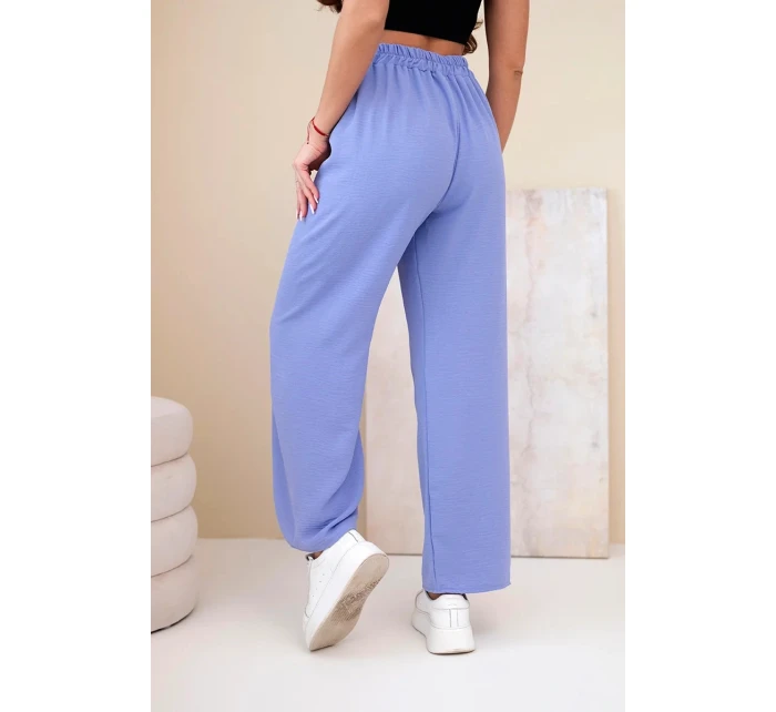 Kalhoty s širokým nohavicí fialové