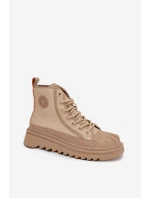 Vysoké Dámské Tenisky Zateplené Big Star OO274A356 Béžové Vysoké Dámské Tenisky Zateplené Big Star OO274A356 Béžové