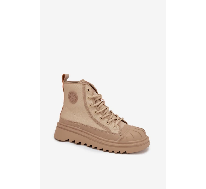 Vysoké Dámské Tenisky Zateplené Big Star OO274A356 Béžové Vysoké Dámské Tenisky Zateplené Big Star OO274A356 Béžové